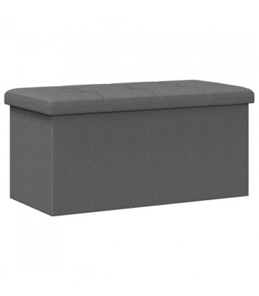 vidaXL Foldable Storage Bench Light Grey 180 kg 80 L 77 x 38 x 38 cm