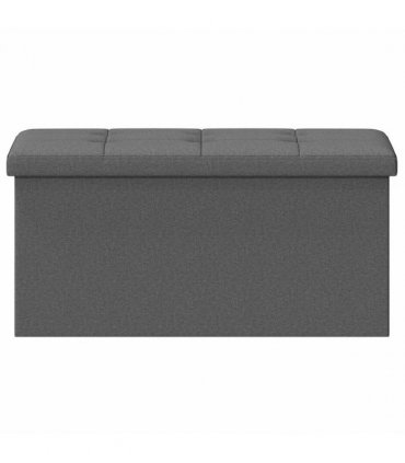vidaXL Foldable Storage Bench Light Grey 180 kg 80 L 77 x 38 x 38 cm