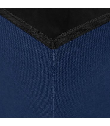 vidaXL Foldable Storage Bench Blue 180 kg 80 L 77 x 38 x 38 cm Linen