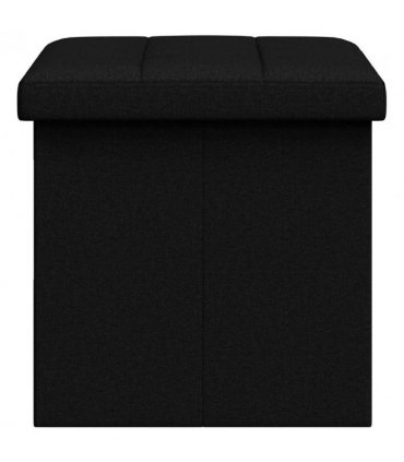 vidaXL Foldable Storage Bench Black 180 kg 80 L 77 x 38 x 38 cm Linen