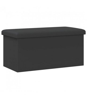 vidaXL Foldable Storage Bench Grey 180 kg 80 L 77 x 38 x 38 cm PVC