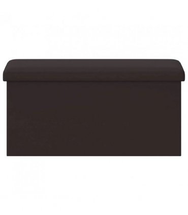 vidaXL Foldable Storage Bench Brown 180 kg 80 L 77 x 38 x 38 cm PVC