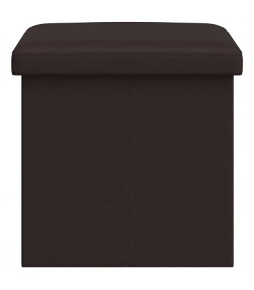vidaXL Foldable Storage Bench Brown 180 kg 80 L 77 x 38 x 38 cm PVC