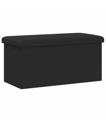 vidaXL Foldable Storage Bench Black 180 kg 80 L 77 x 38 x 38 cm PVC