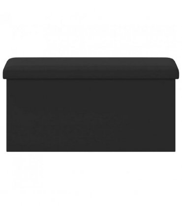 vidaXL Foldable Storage Bench Black 180 kg 80 L 77 x 38 x 38 cm PVC