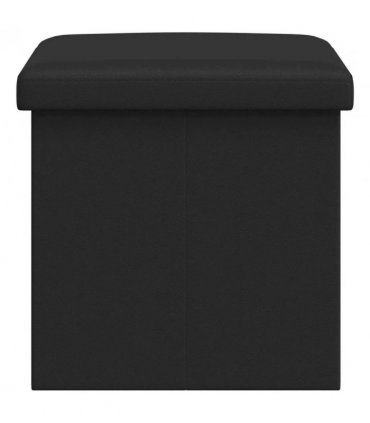 vidaXL Foldable Storage Bench Black 180 kg 80 L 77 x 38 x 38 cm PVC