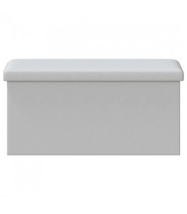 vidaXL Foldable Storage Bench White 180 kg 80 L 77 x 38 x 38 cm PVC