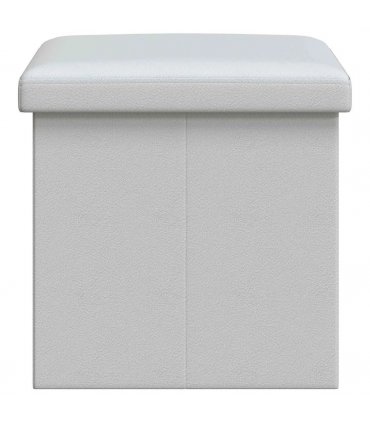 vidaXL Foldable Storage Bench White 180 kg 80 L 77 x 38 x 38 cm PVC