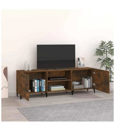 vidaXL TV Cabinet Smoked Oak 150x30x50 cm Engineered Wood — V0672271553