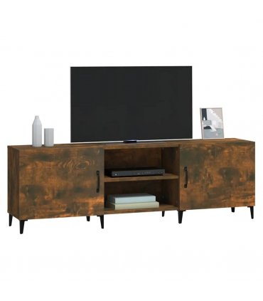 vidaXL TV Cabinet Smoked Oak 150x30x50 cm Engineered Wood — V0672271553