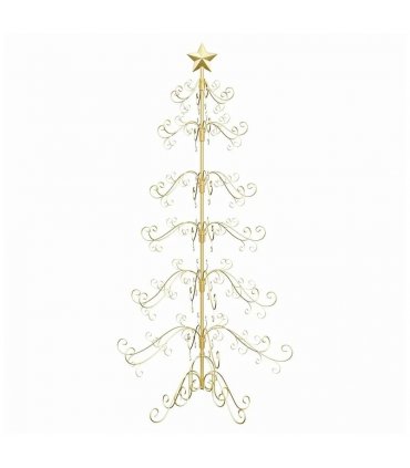 vidaXL Metal Christmas Tree Gold 180 cm Powder-coated Steel