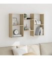 vidaXL Wall Shelf Sonoma Oak 96x18x60 cm Engineered Wood
