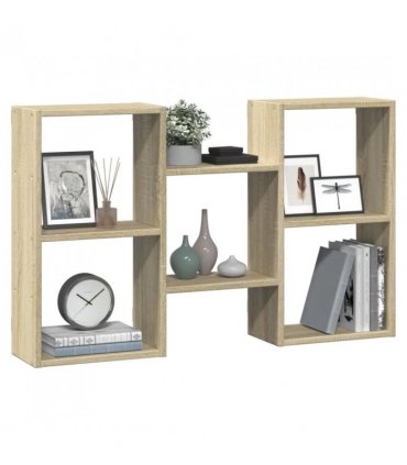 vidaXL Wall Shelf Sonoma Oak 96x18x60 cm Engineered Wood