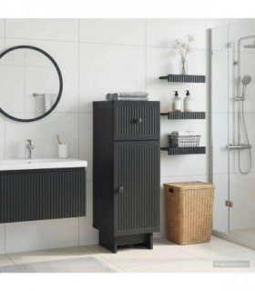 vidaXL Bathroom Storage Cainet EDE Black 30 x 31 x 80 cm