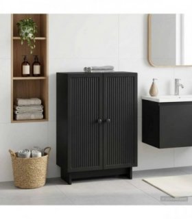 vidaXL Bathroom Storage Cainet EDE Black 59.5 x 31 x 80 cm