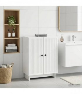 vidaXL Bathroom Storage Cainet EDE High Gloss White 59.5 x 31 x 80 cm