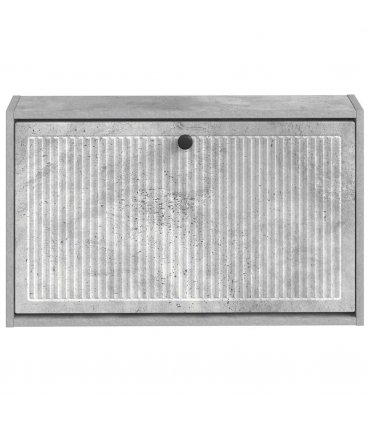 vidaXL Wall-Mounted Shoe Cabinet EDE 71 x 17 x 43 cm Engineered Wood — Colour: Concrete grey