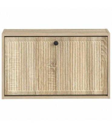 vidaXL Wall-Mounted Shoe Cabinet EDE 71 x 17 x 43 cm Engineered Wood — Colour: Sonoma oak