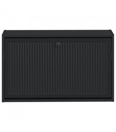 vidaXL Wall-Mounted Shoe Cabinet EDE 71 x 17 x 43 cm Engineered Wood — Colour: Black