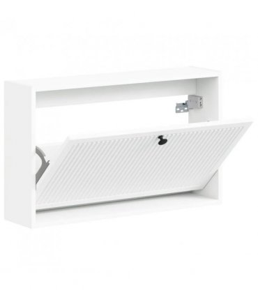 vidaXL Wall-Mounted Shoe Cabinet EDE 71 x 17 x 43 cm Engineered Wood — Colour: White