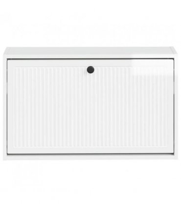 vidaXL Wall-Mounted Shoe Cabinet EDE 71 x 17 x 43 cm Engineered Wood — Colour: High gloss white