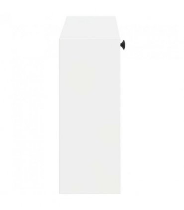 vidaXL Wall-Mounted Shoe Cabinet EDE 71 x 17 x 43 cm Engineered Wood — Colour: High gloss white
