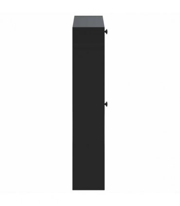 vidaXL Wall-Mounted Shoe Cabinet EDE 71 x 17 x 86 cm Engineered Wood — Colour: Black