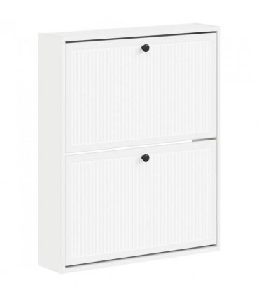 vidaXL Wall-Mounted Shoe Cabinet EDE 71 x 17 x 86 cm Engineered Wood — Colour: White