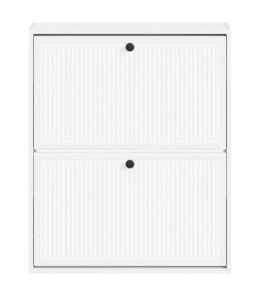 vidaXL Wall-Mounted Shoe Cabinet EDE 71 x 17 x 86 cm Engineered Wood — Colour: White
