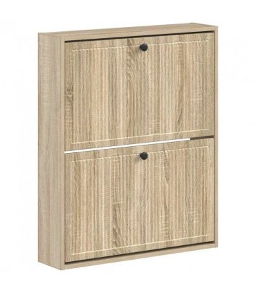 vidaXL Wall-Mounted Shoe Cabinet EDE 71 x 17 x 86 cm Engineered Wood — Colour: Sonoma oak