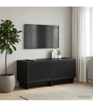 vidaXL TV Cabinet Black Engineered Wood