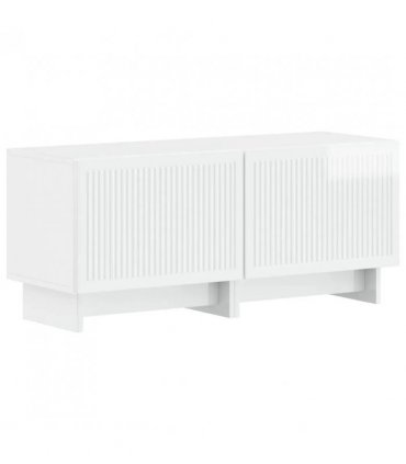 vidaXL TV Cabinet High Gloss White Engineered Wood