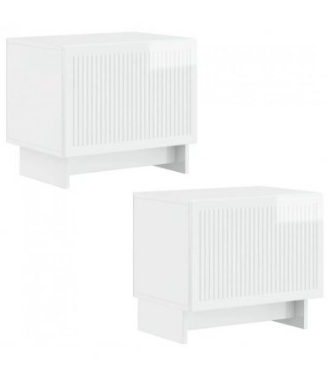 vidaXL TV Cabinet High Gloss White Engineered Wood