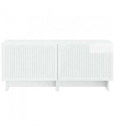 vidaXL TV Cabinet High Gloss White Engineered Wood