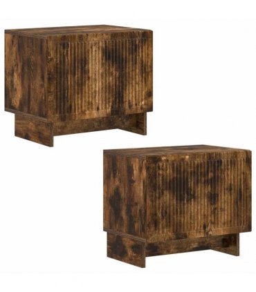 vidaXL TV Cabinet Smoked Oak Engineered Wood