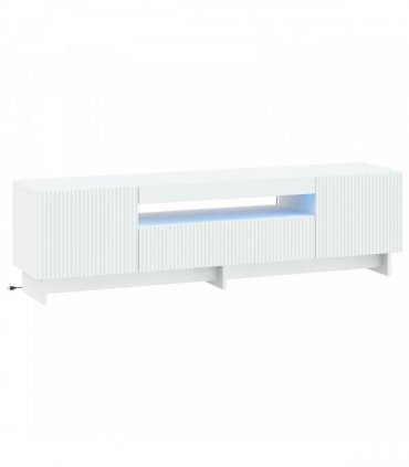 vidaXL LED TV Cabinet White Engineered Wood