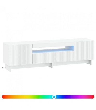 vidaXL LED TV Cabinet White Engineered Wood