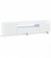 vidaXL LED TV Cabinet High Gloss White Engineered Wood