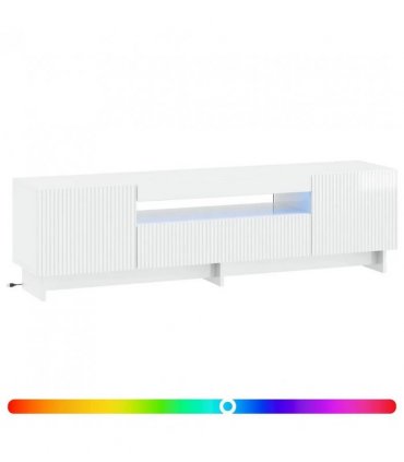 vidaXL LED TV Cabinet High Gloss White Engineered Wood