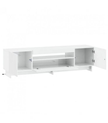 vidaXL LED TV Cabinet High Gloss White Engineered Wood