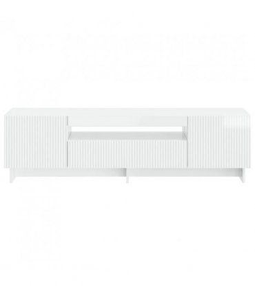 vidaXL LED TV Cabinet High Gloss White Engineered Wood