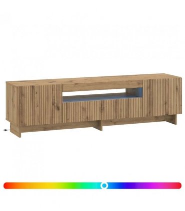 vidaXL LED TV Cabinet Artisan Oak Engineered Wood