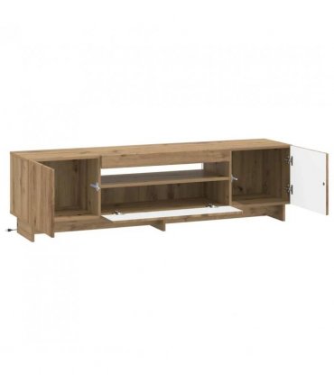 vidaXL LED TV Cabinet Artisan Oak Engineered Wood