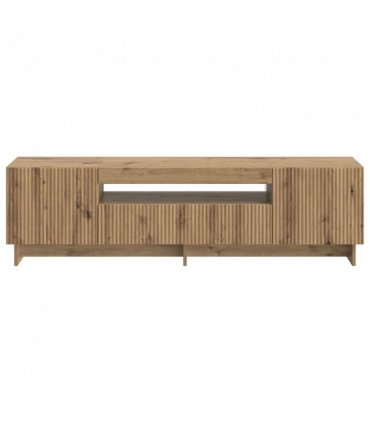 vidaXL LED TV Cabinet Artisan Oak Engineered Wood