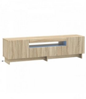 vidaXL LED TV Cabinet Sonoma Oak Engineered Wood