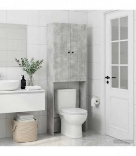 vidaXL Toilet Cabinet EDE Concrete Grey 66 x 25.5 x 190 cm