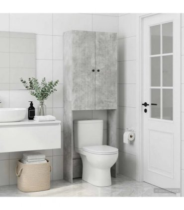 vidaXL Toilet Cabinet EDE Concrete Grey 66 x 25.5 x 190 cm