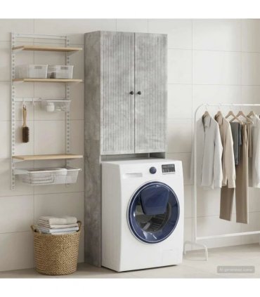 vidaXL Toilet Cabinet EDE Concrete Grey 66 x 25.5 x 190 cm