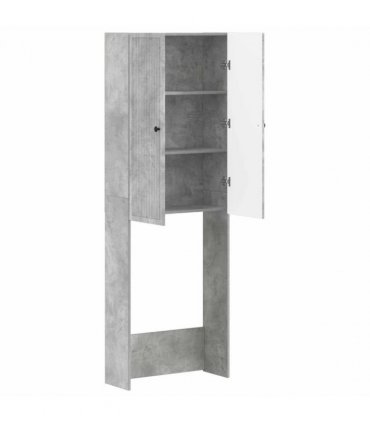 vidaXL Toilet Cabinet EDE Concrete Grey 66 x 25.5 x 190 cm