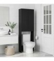 vidaXL Toilet Cabinet EDE Black 66 x 25.5 x 190 cm Engineered Wood